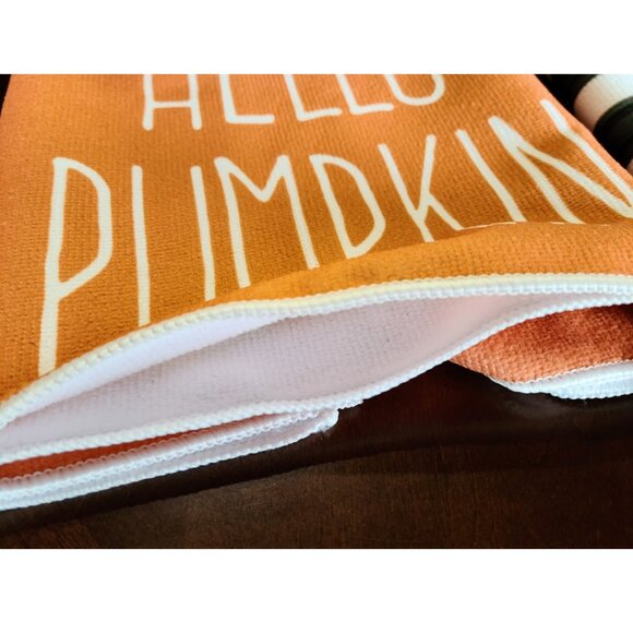 Pumpkin Kitchen Towels Set Fall Decor Thanksgiving Halloween Holiday Decoration - Picture 5 of 6
